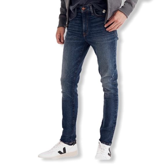 Madewell Skinny Men Flex Jeans in Wellmoor Wash 34 - Picture 4 of 8